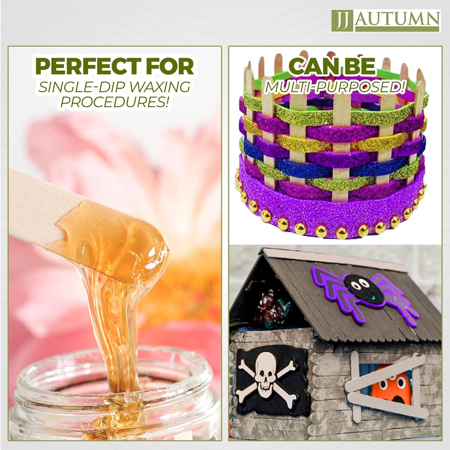 Wooden Wax Sticks for Hair Removal 100 Pcs Large Wood Popsicle Sticks for Waxing Tongue Depressor Wood Stick Wood Craft Supplies 6 Inch Wax Applicator